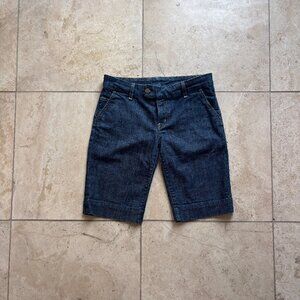 Citizens of Humanity Dark Wash Knee-Length Jean Shorts — Size 29